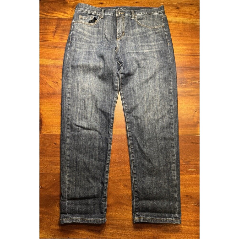 Banana Republic Slim Boyfriend Jeans Womens Size 30 Blue Stretch Denim